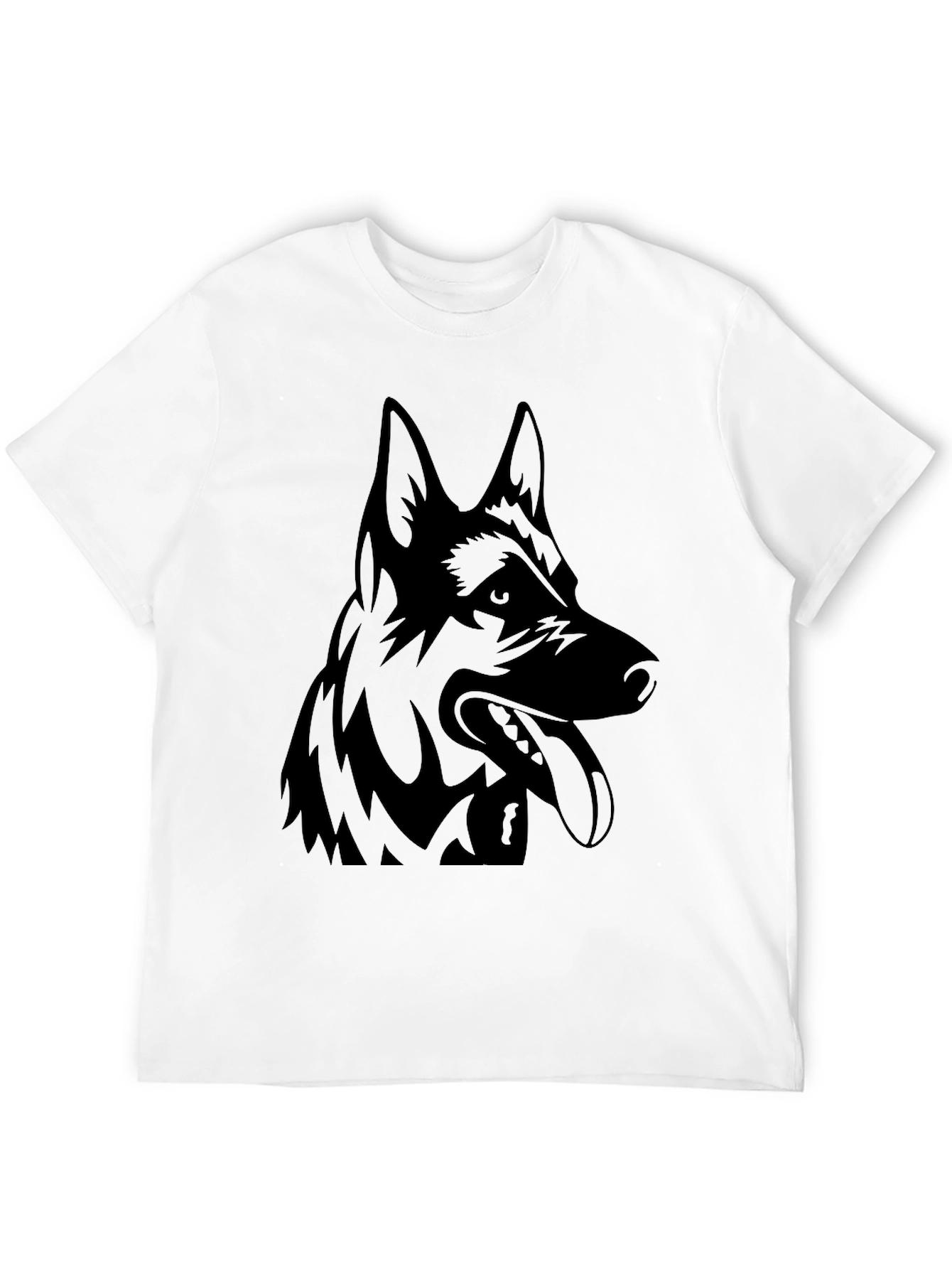 Black T-Shirt with German Shepherd Graphic