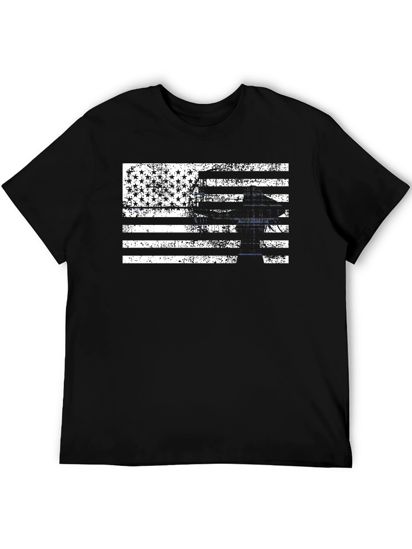Distressed American Flag Lineman T-Shirt