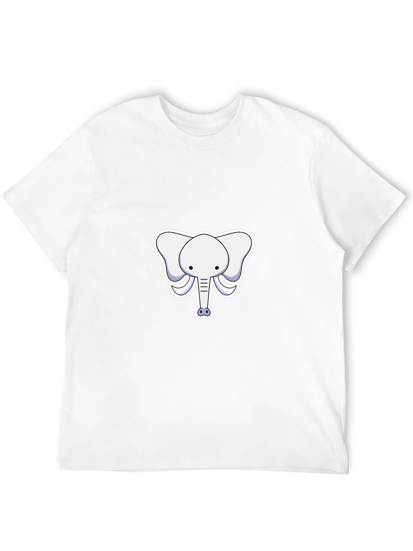 Cute Elephant Graphic Tee - Black
