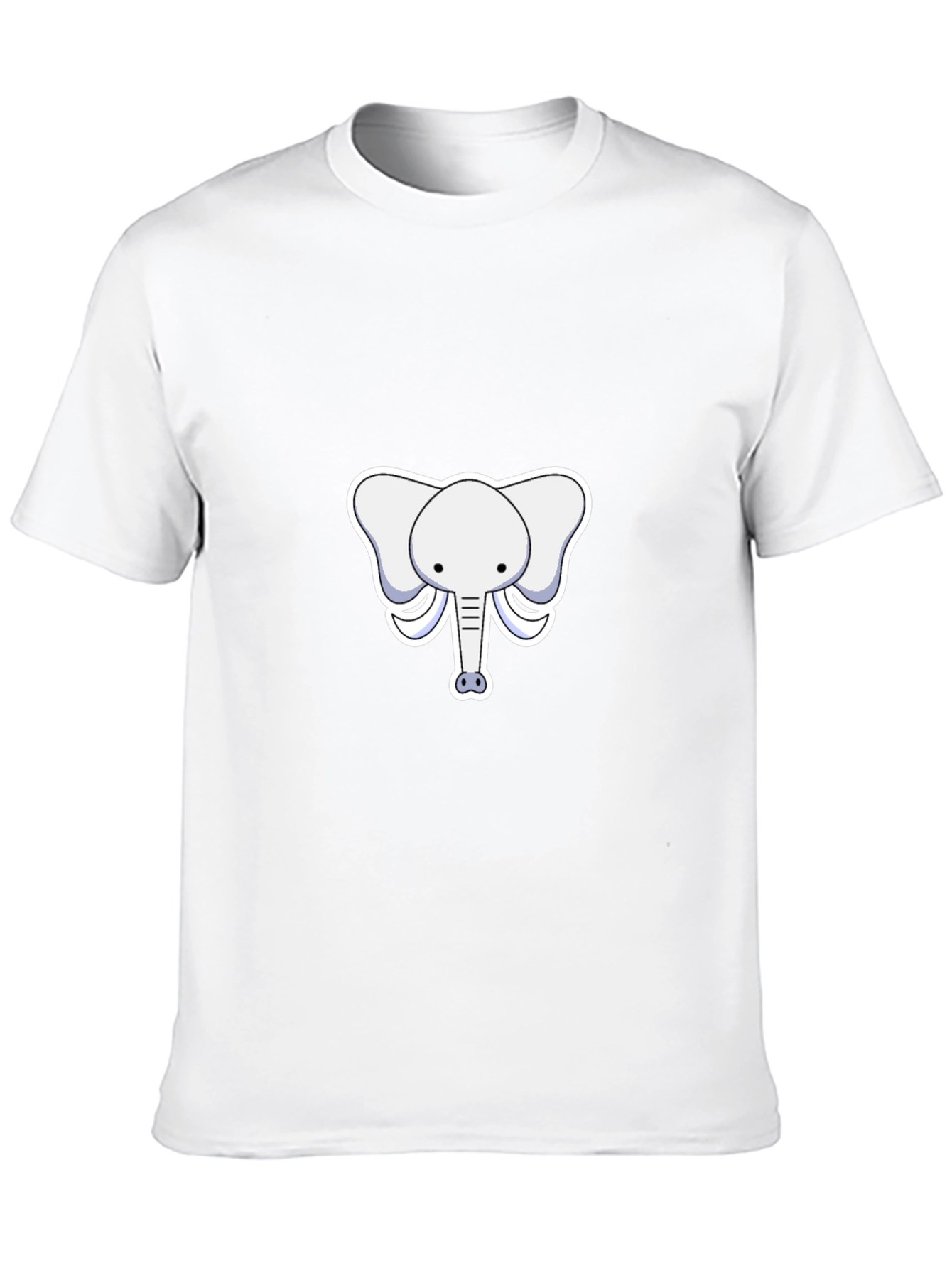 Cute Elephant Graphic Tee - Black