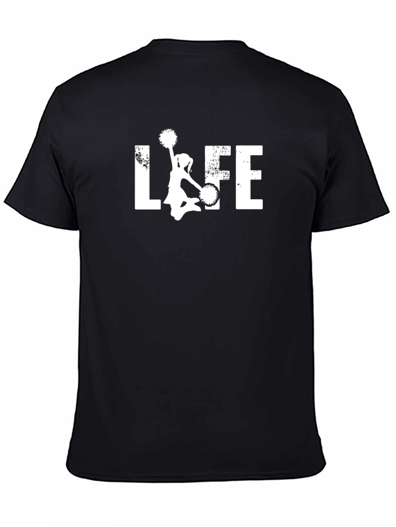 Cheerleading Life T-Shirt - Black Cotton Tee