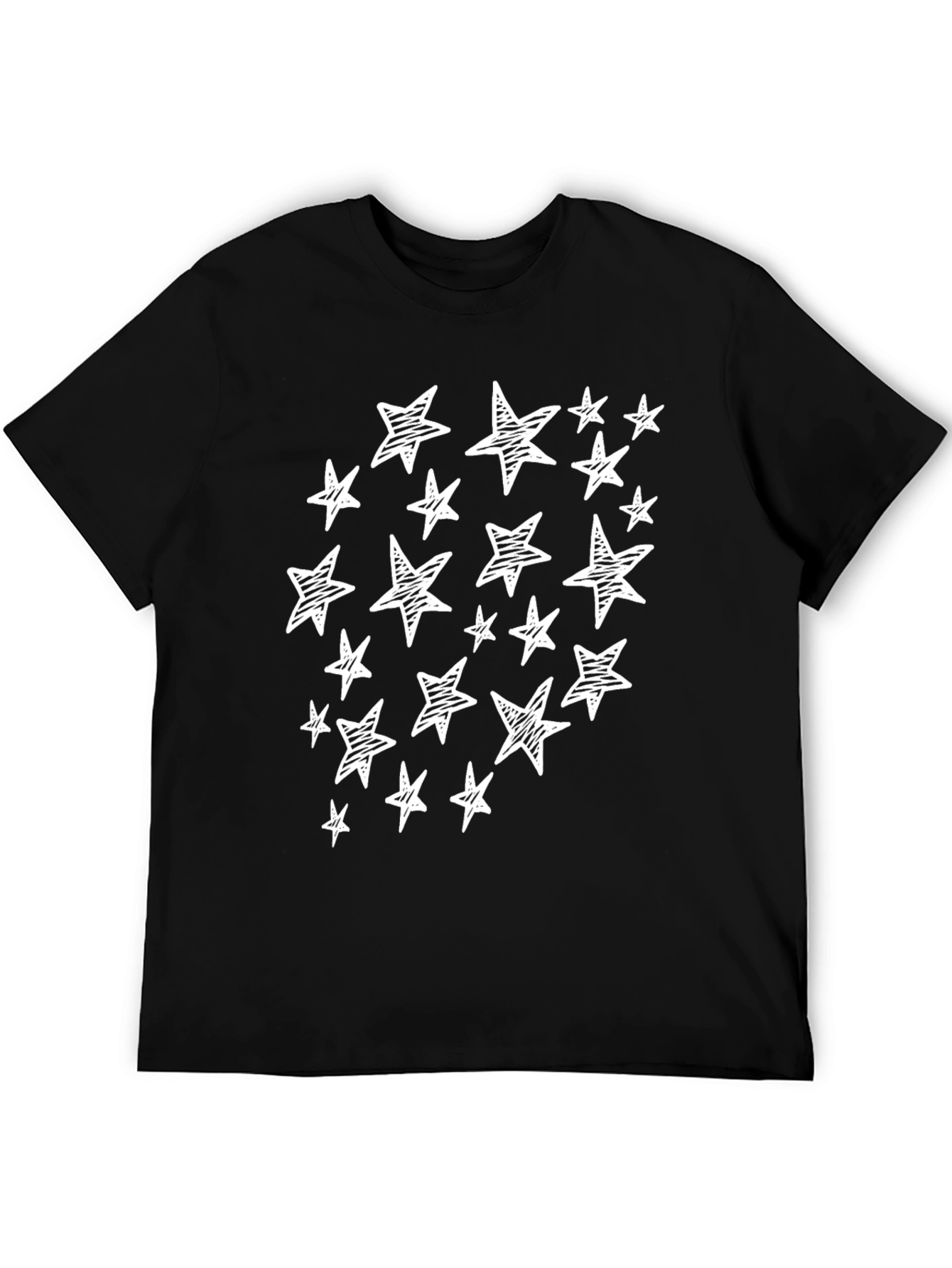 Starry Night Mens Black T-Shirt