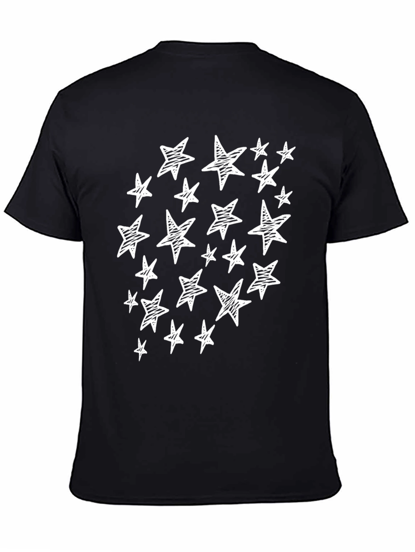 Starry Night Mens Black T-Shirt
