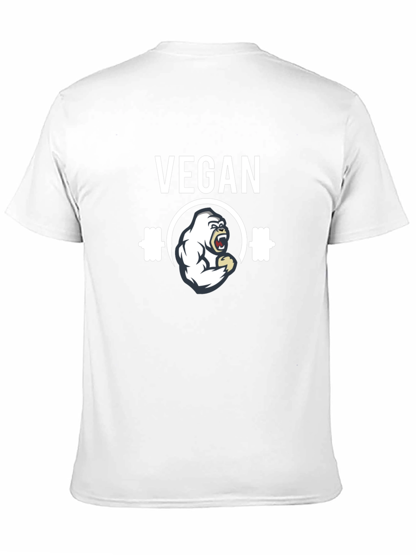 Vegan Gorilla Barbell Black T-Shirt