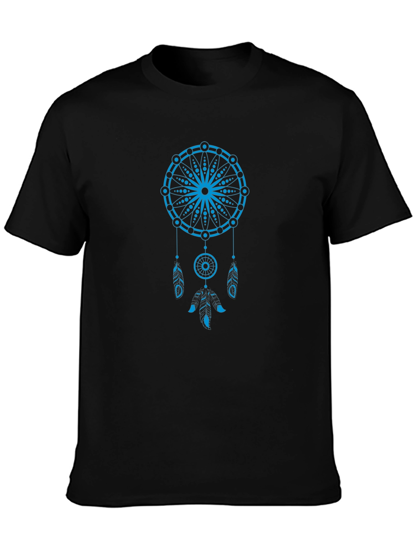 Dreamcatcher Graphic Tee - Soft Black Cotton Blend