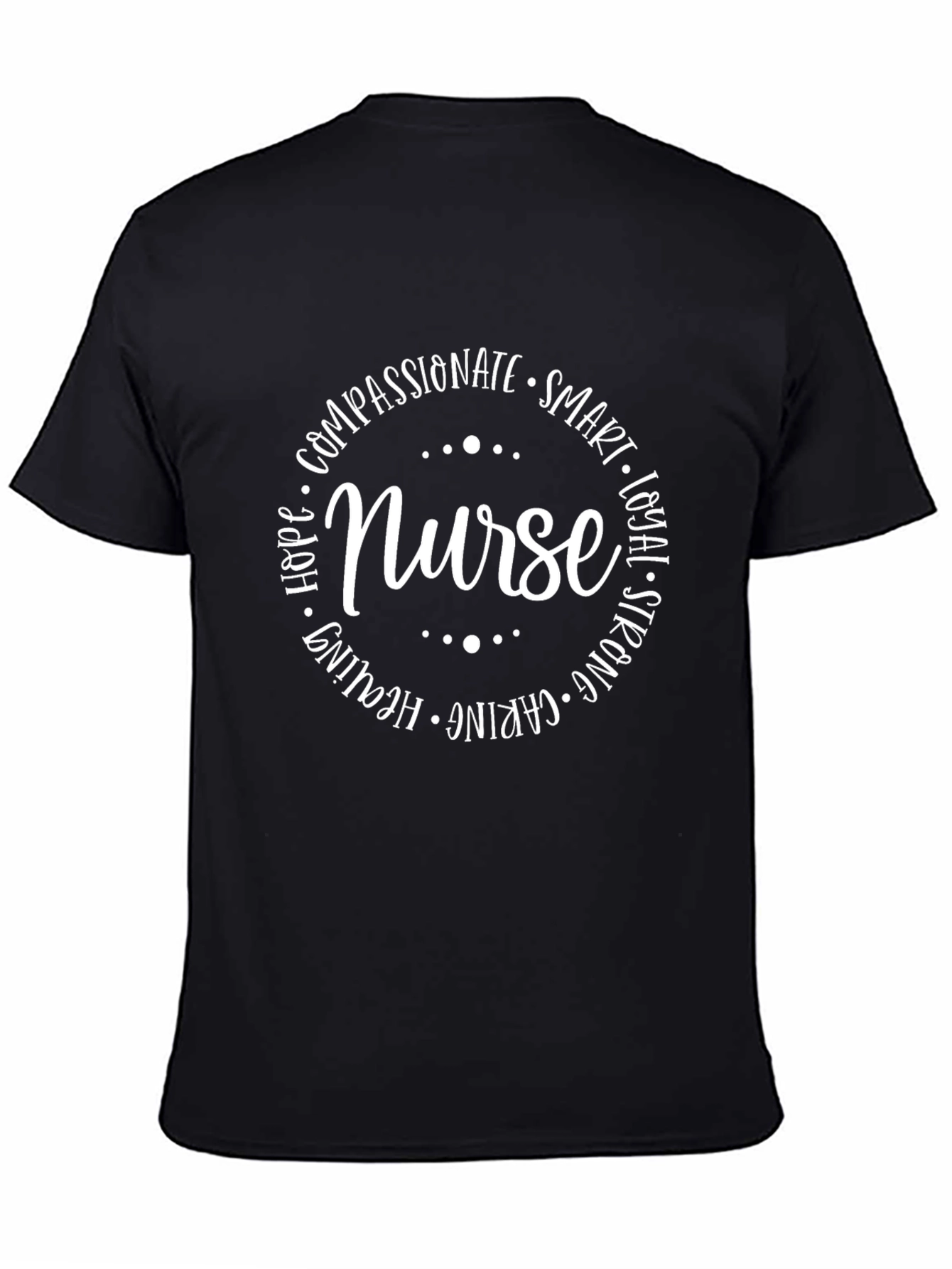 Nurse Compassionate Graphic T-Shirt - Black