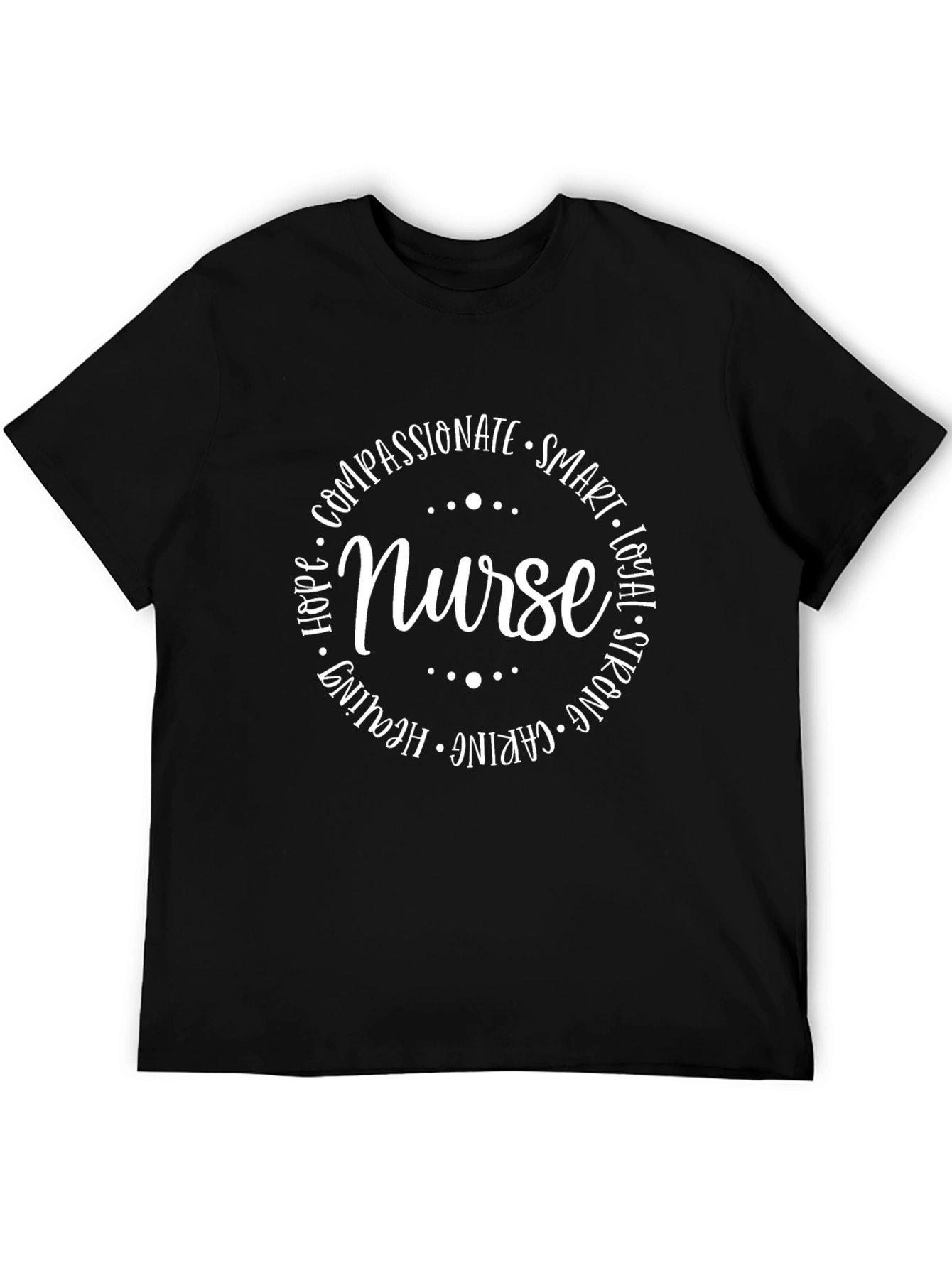 Nurse Compassionate Graphic T-Shirt - Black