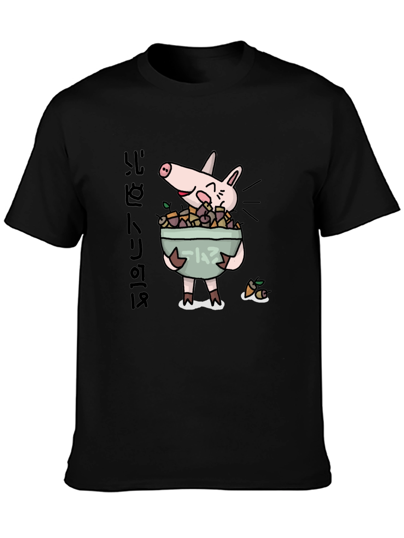 Funny Pig Ramen Graphic T-Shirt