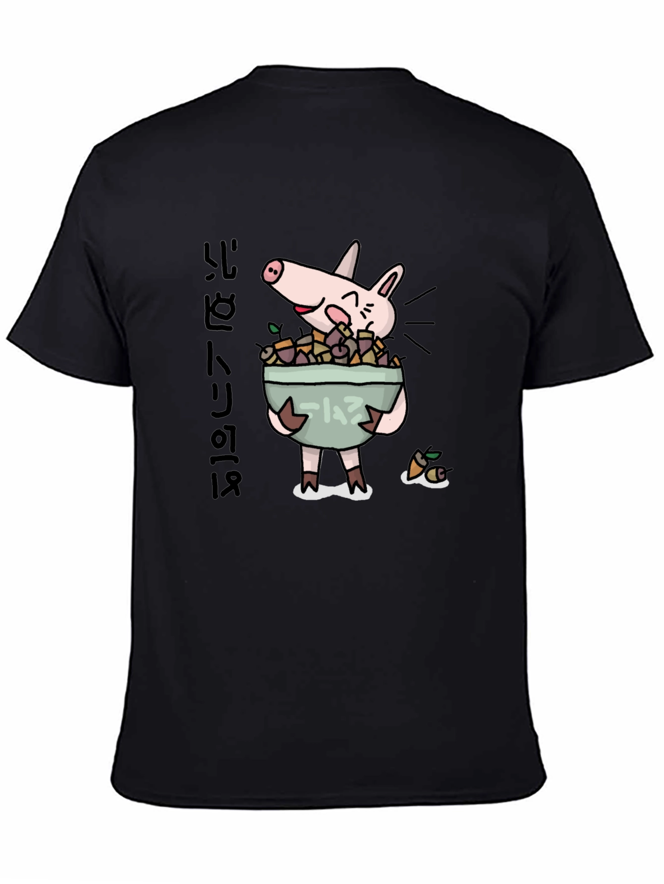 Funny Pig Ramen Graphic T-Shirt