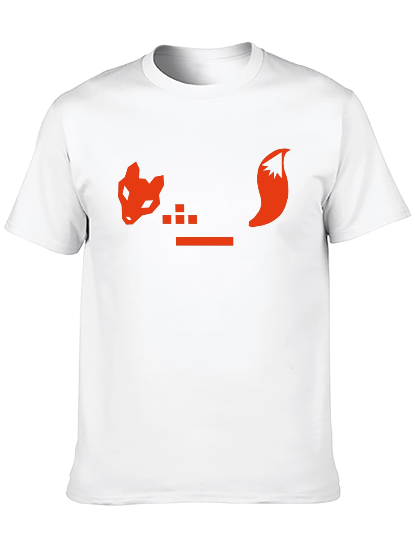 Geometric Fox Graphic T-Shirt - Black