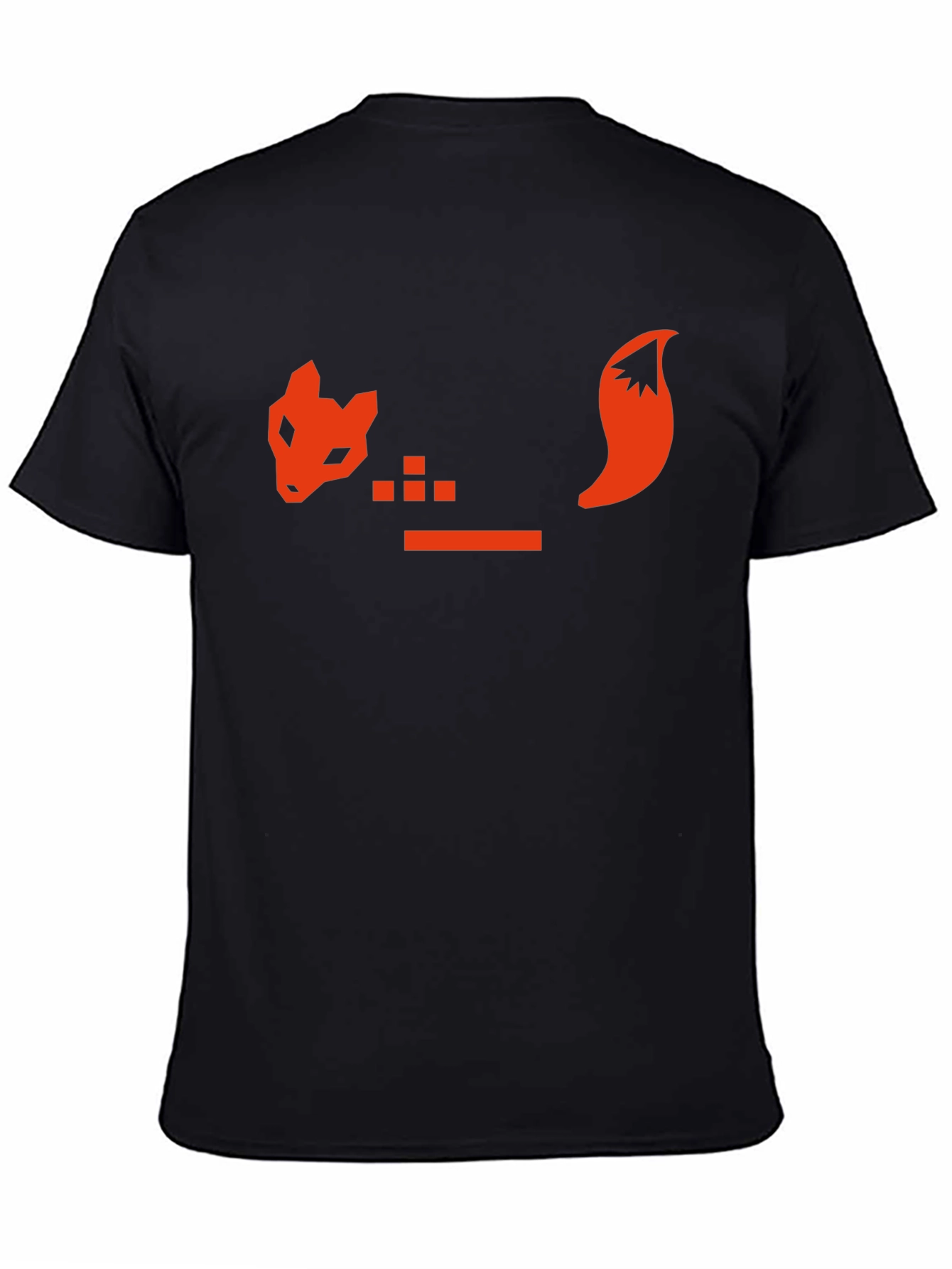 Geometric Fox Graphic T-Shirt - Black