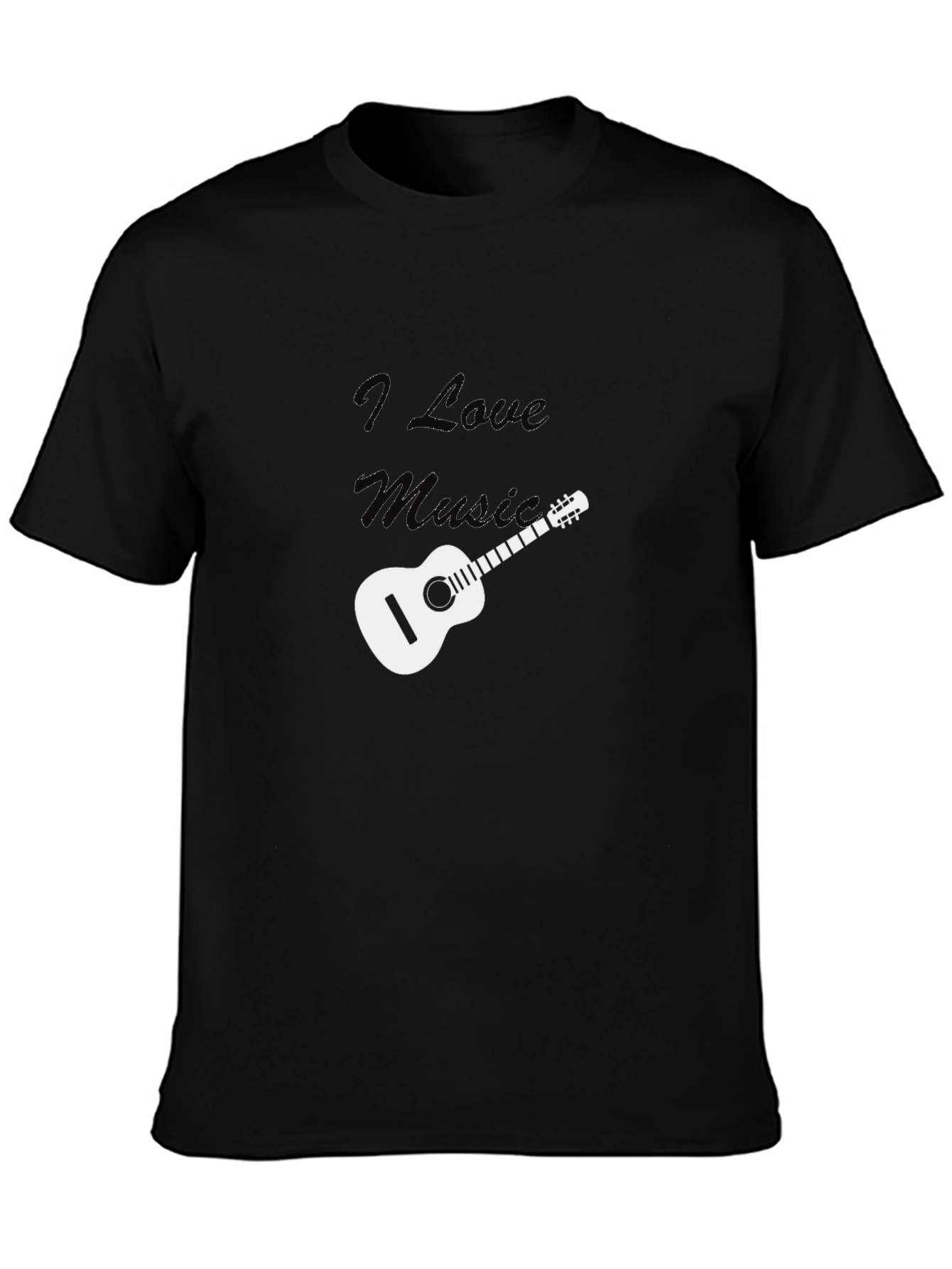 I Love Music Guitar T-Shirt