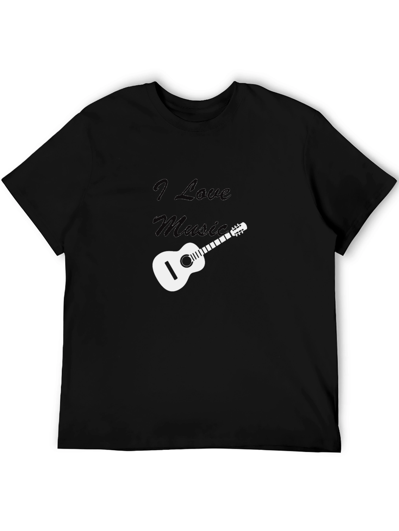 I Love Music Guitar T-Shirt