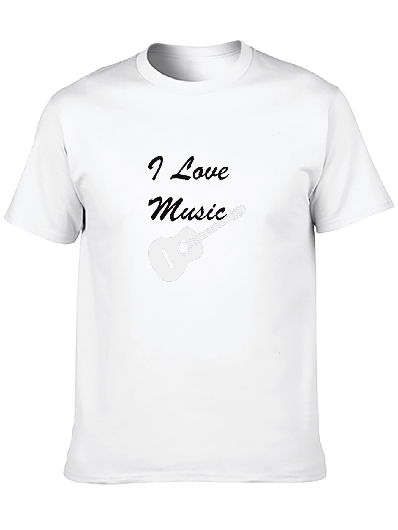 I Love Music Guitar T-Shirt