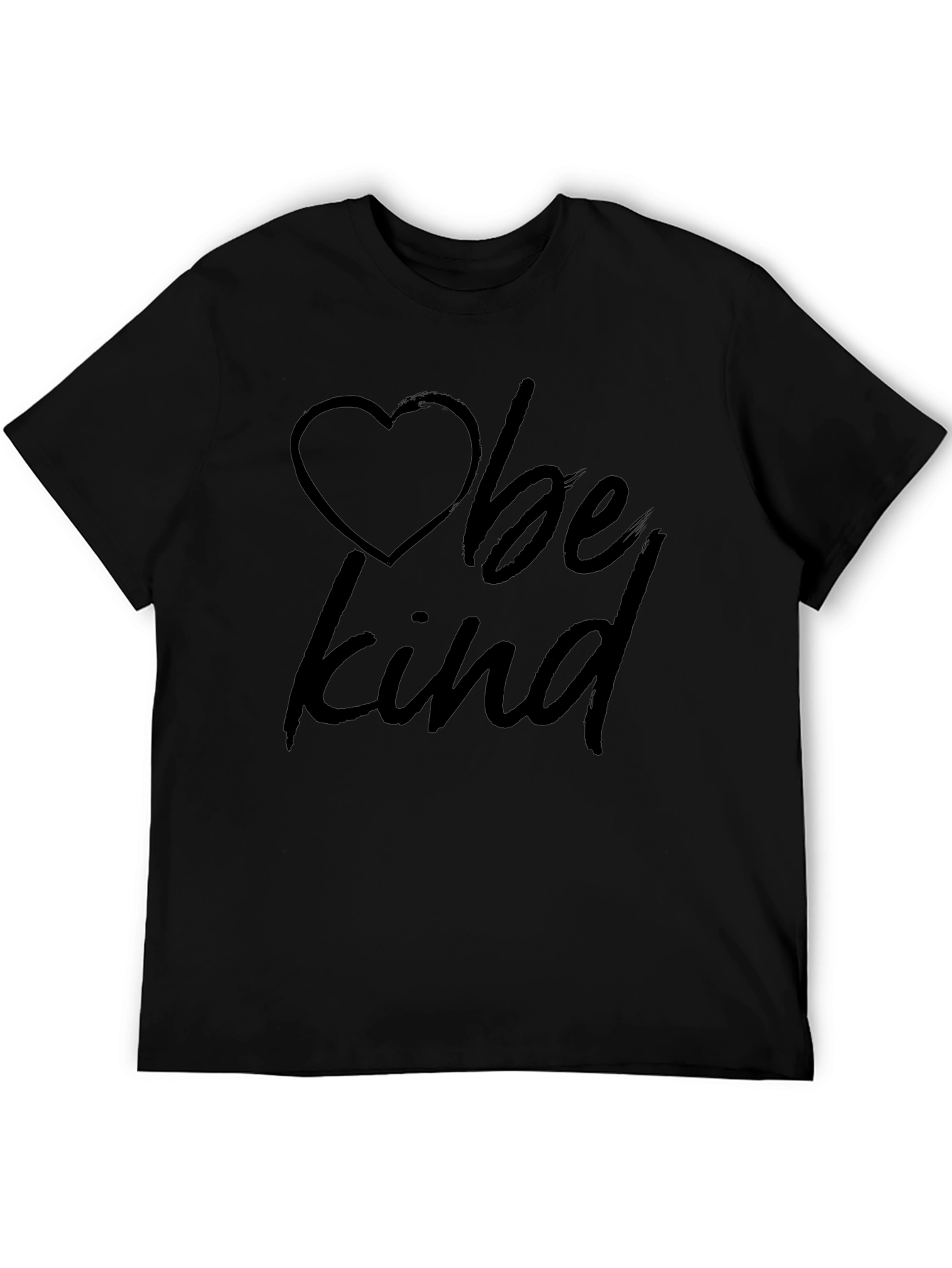 Be Kind Heart Graphic Tee -  Classic Crew Neck
