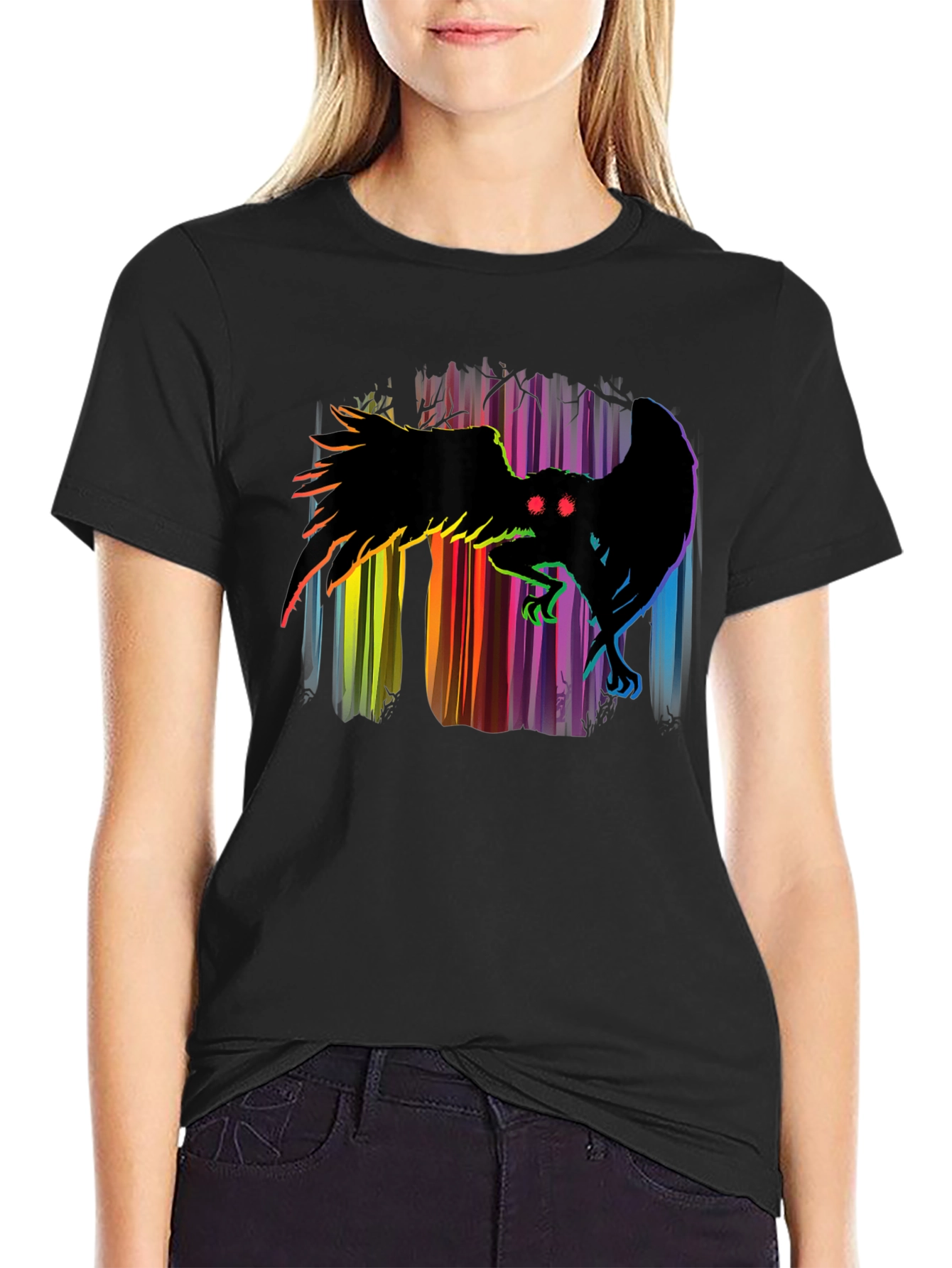Mothman Rainbow Forest T-Shirt