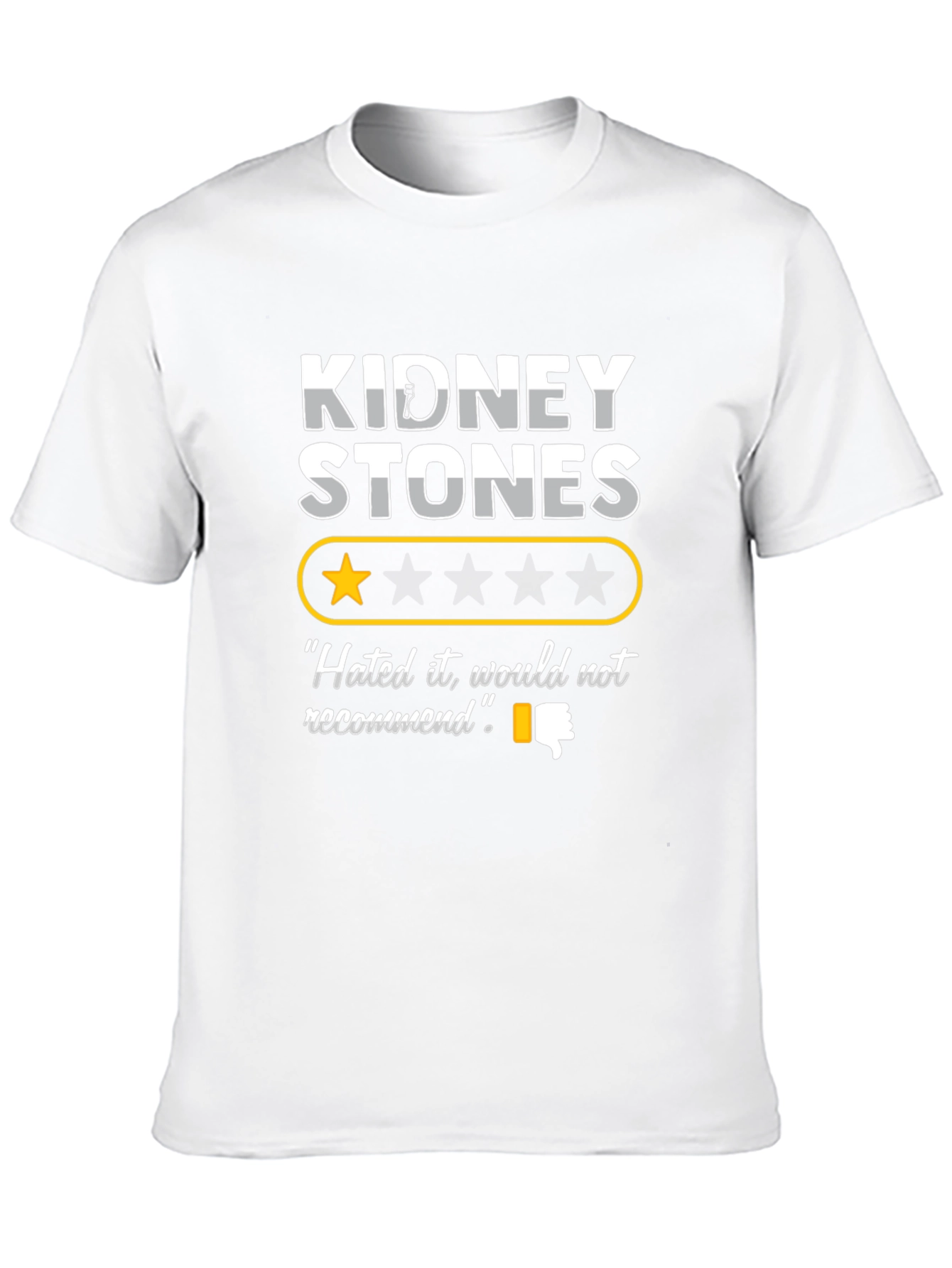 Kidney Stones Graphic Tee - One Star Review T-Shirt