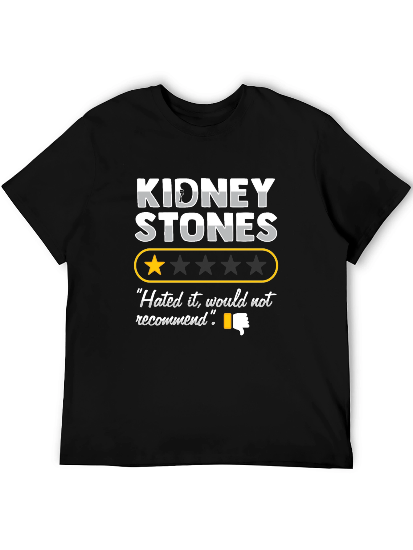 Kidney Stones Graphic Tee - One Star Review T-Shirt