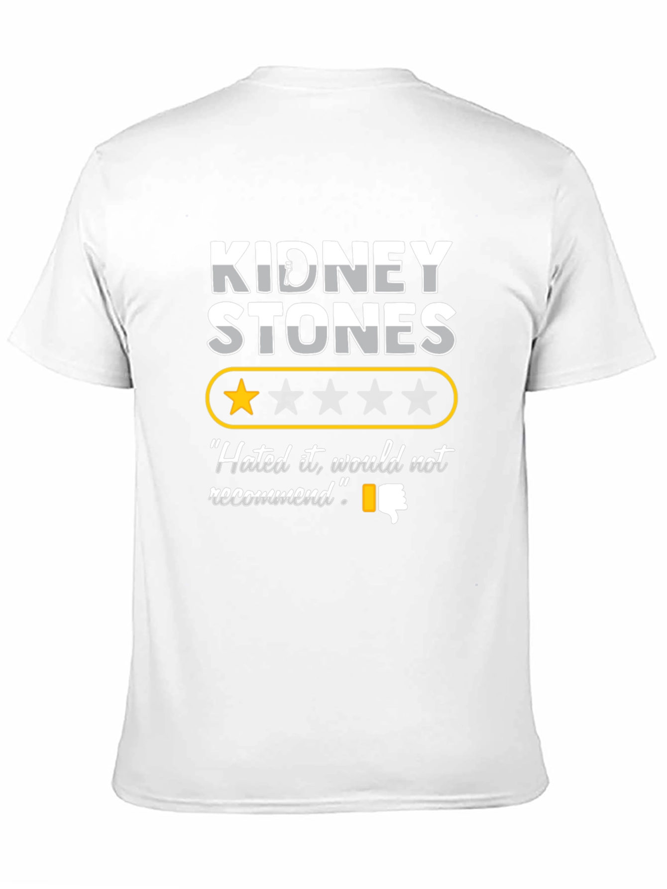 Kidney Stones Graphic Tee - One Star Review T-Shirt
