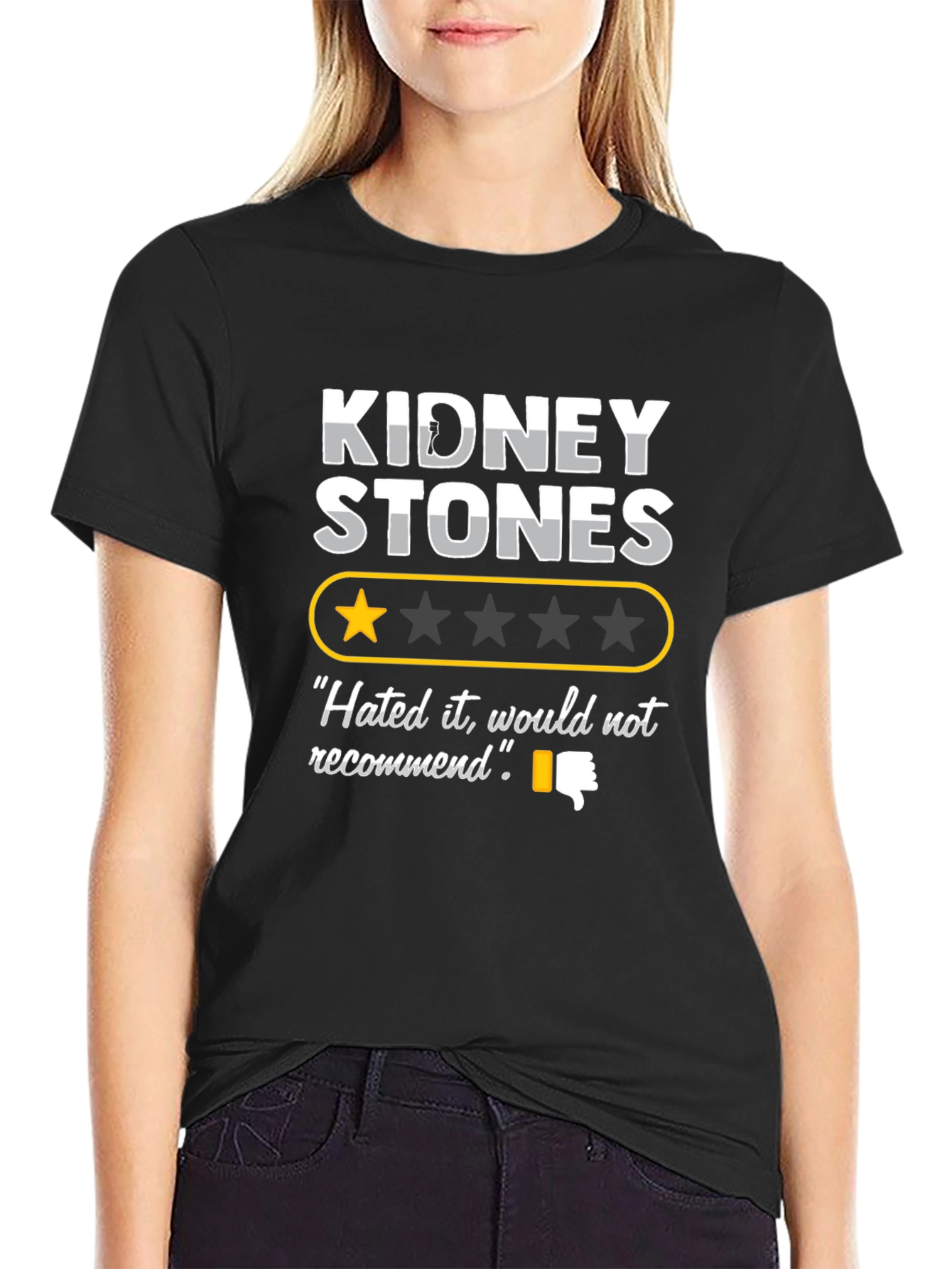Kidney Stones Graphic Tee - One Star Review T-Shirt