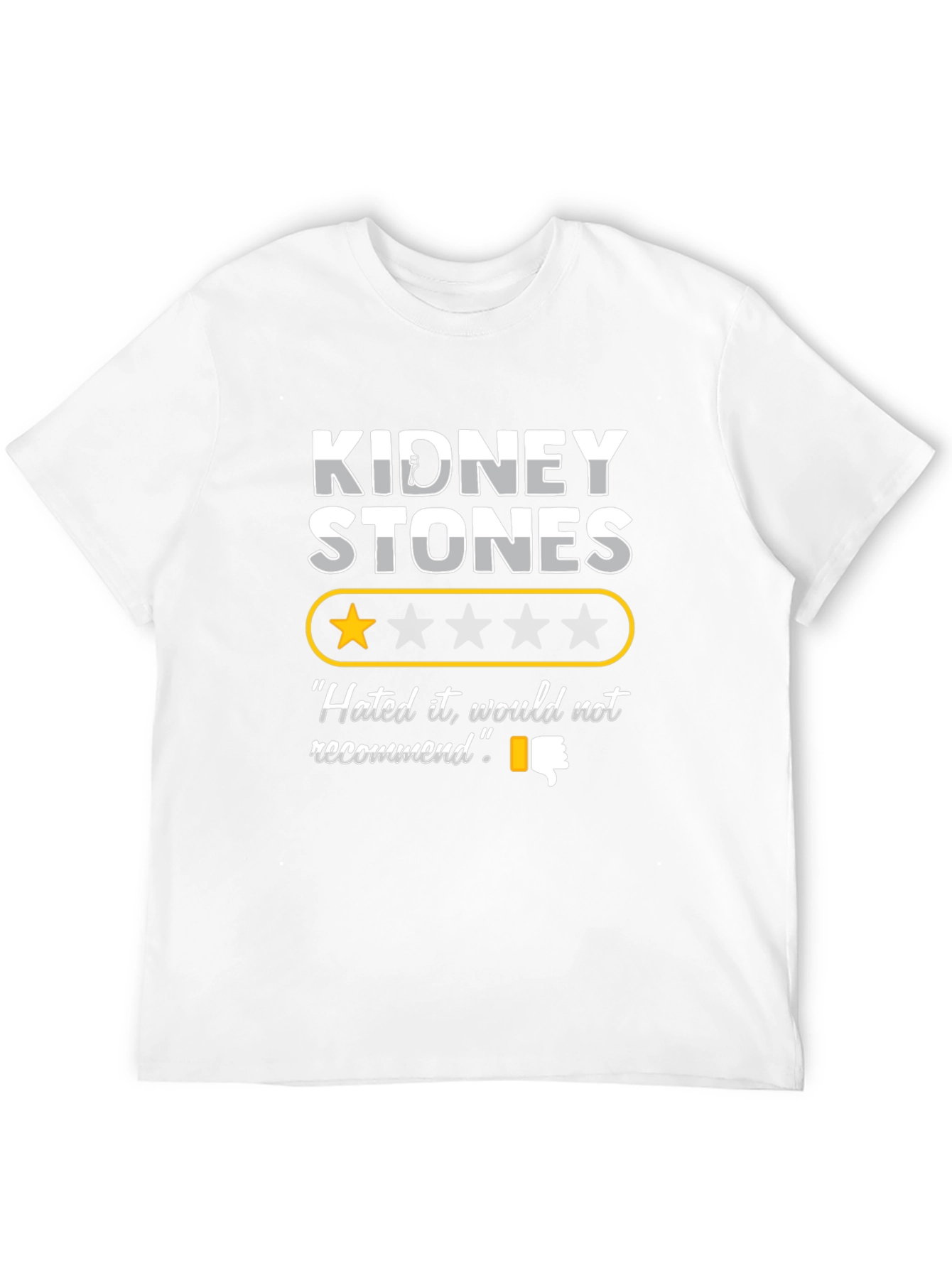 Kidney Stones Graphic Tee - One Star Review T-Shirt