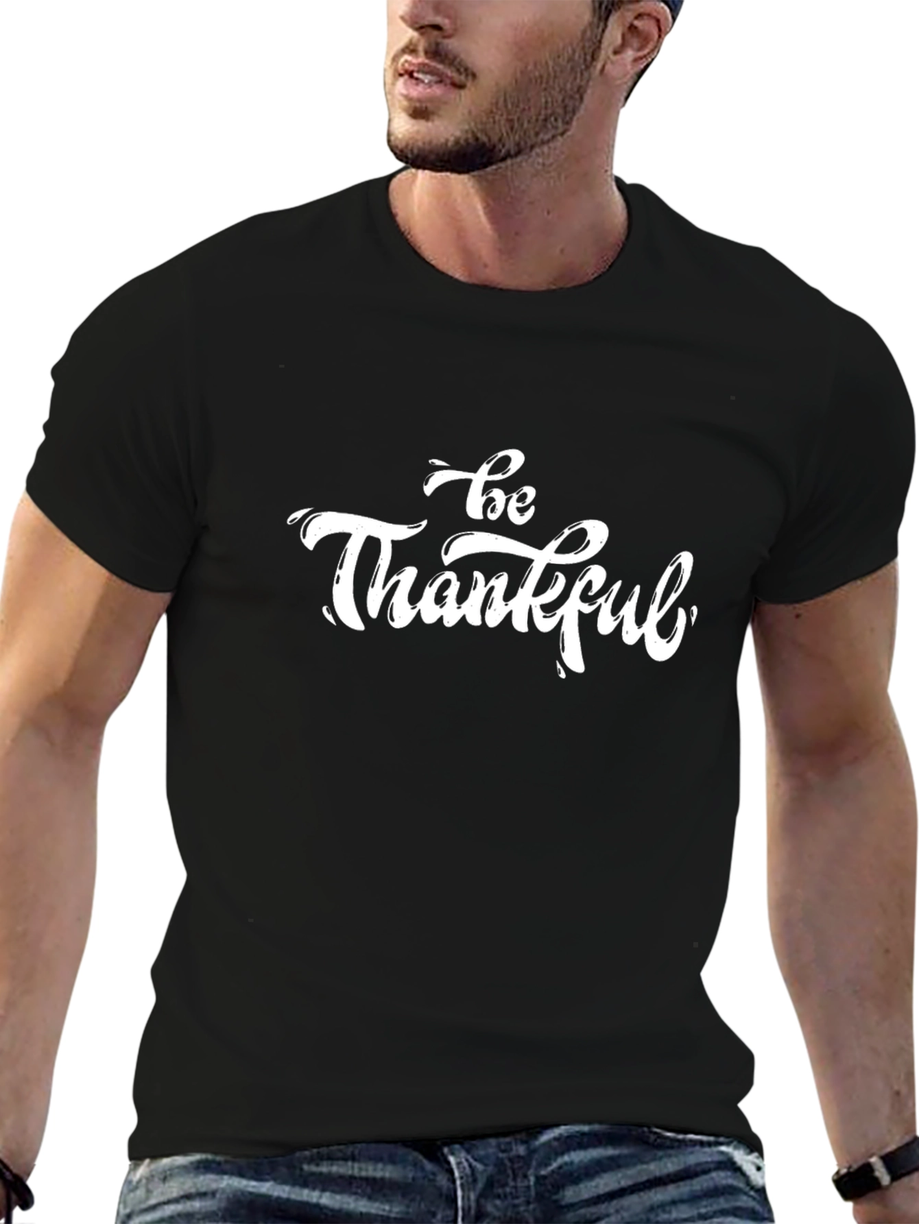 Be Thankful Black T-Shirt