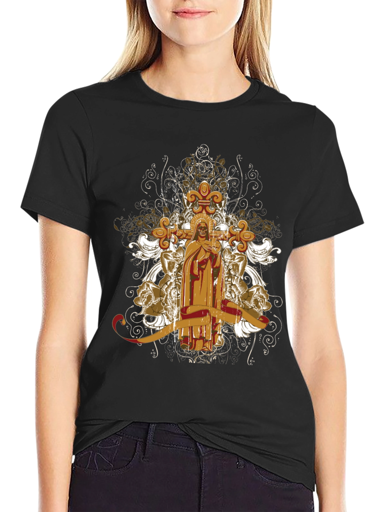Gothic Skull & Cross T-Shirt