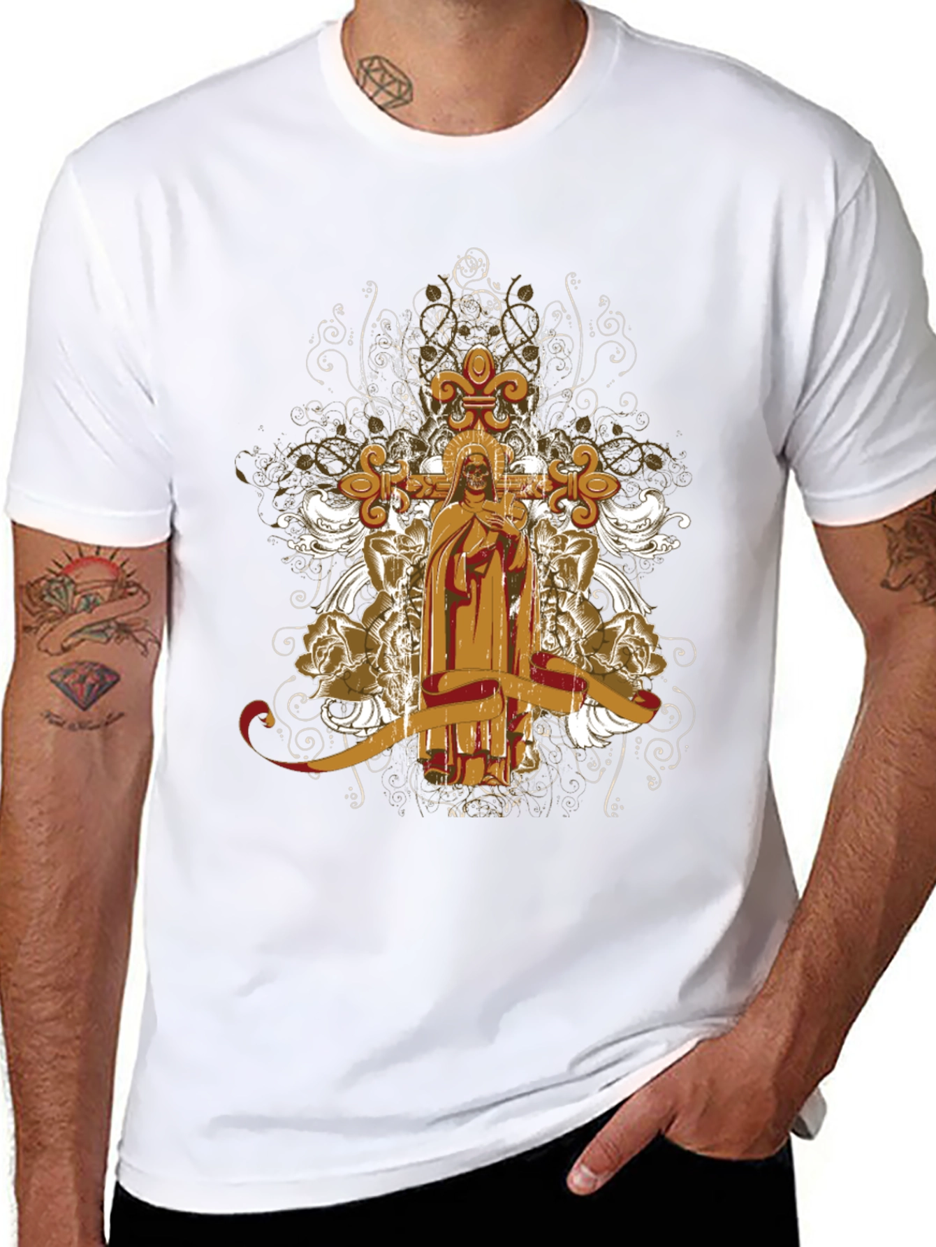 Gothic Skull & Cross T-Shirt