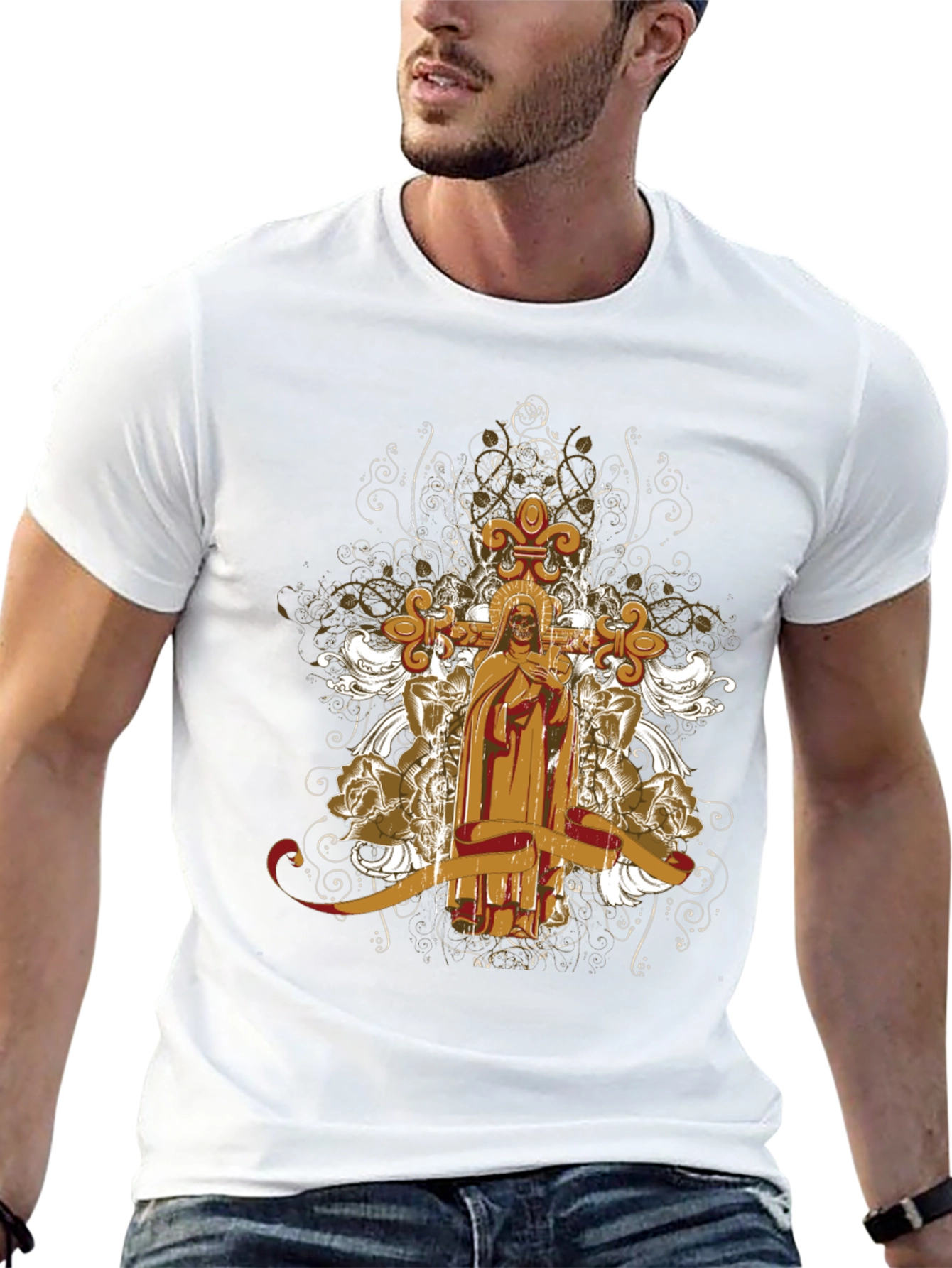 Gothic Skull & Cross T-Shirt