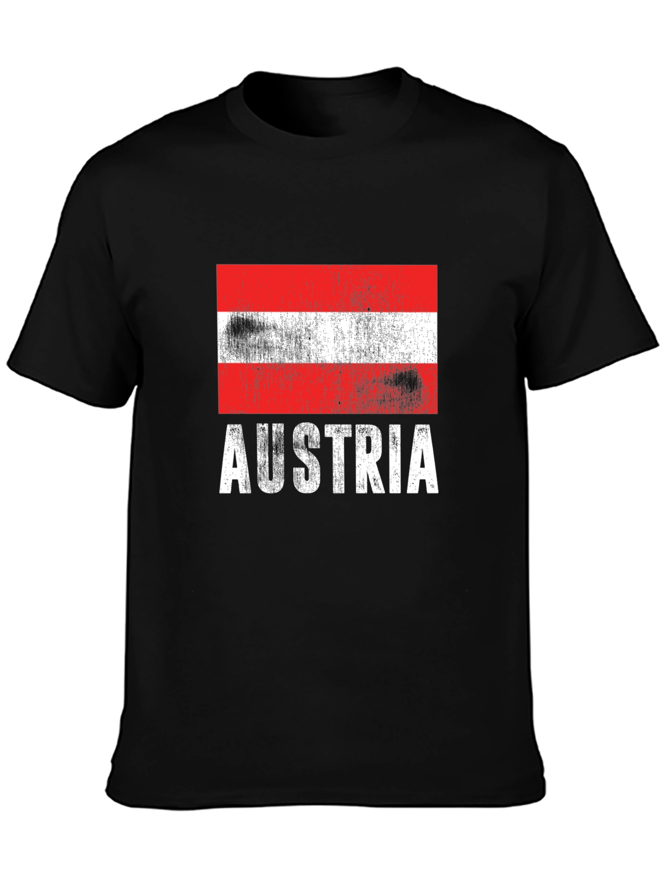 Austria Flag T-Shirt Distressed Graphic Tee