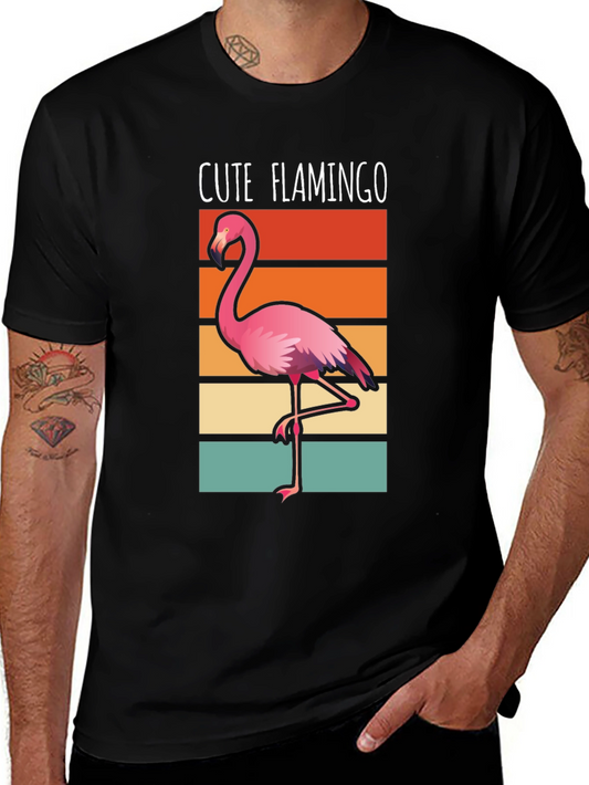 Cute Flamingo Retro Style T-Shirt