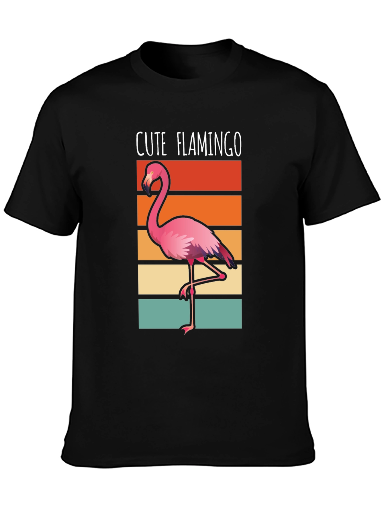 Cute Flamingo Retro Style T-Shirt