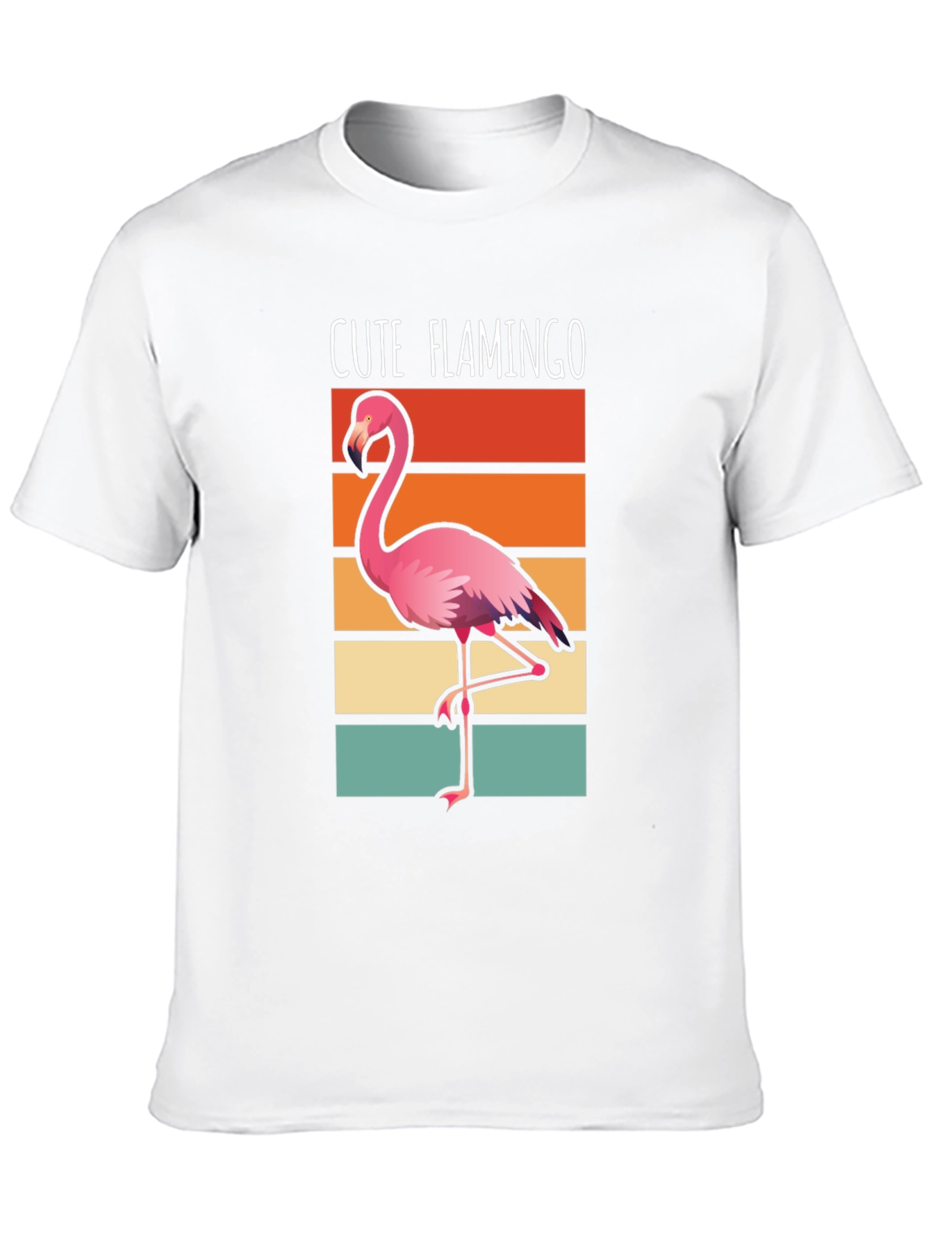 Cute Flamingo Retro Style T-Shirt