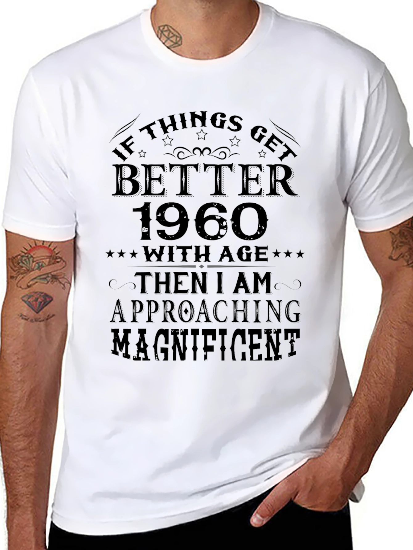 Funny 1960 Birthday T-Shirt - Approaching Magnificent