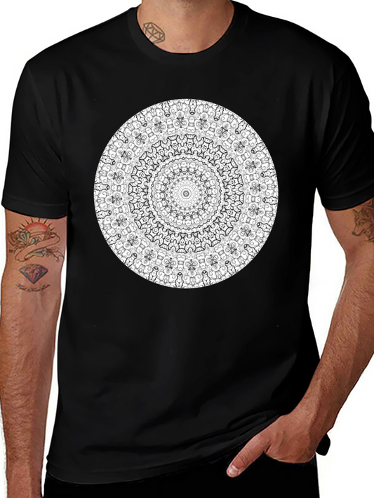 Mandala Graphic T-Shirt - Artistic Black Tee