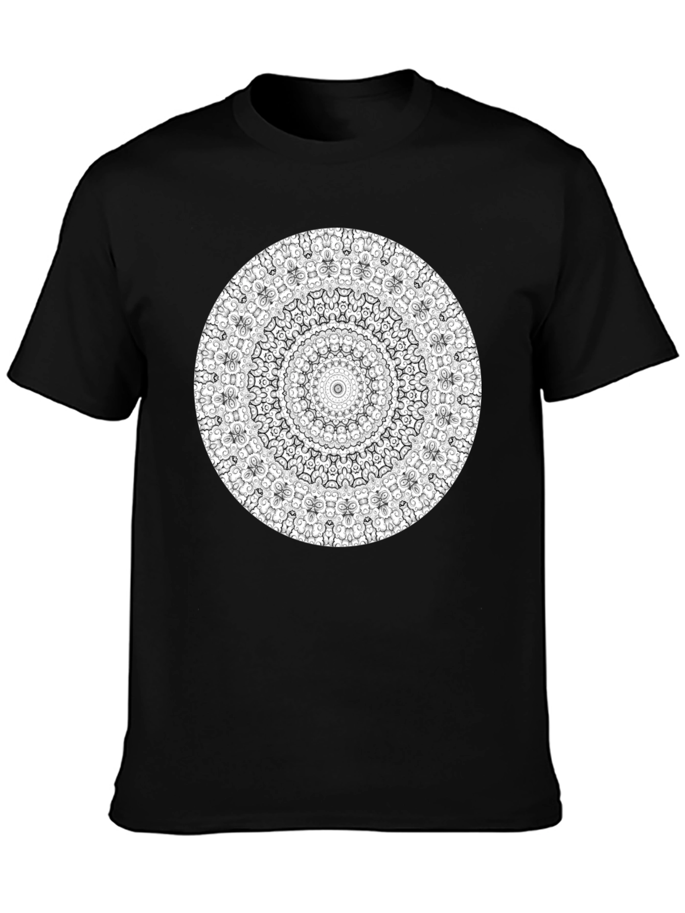 Mandala Graphic T-Shirt - Artistic Black Tee