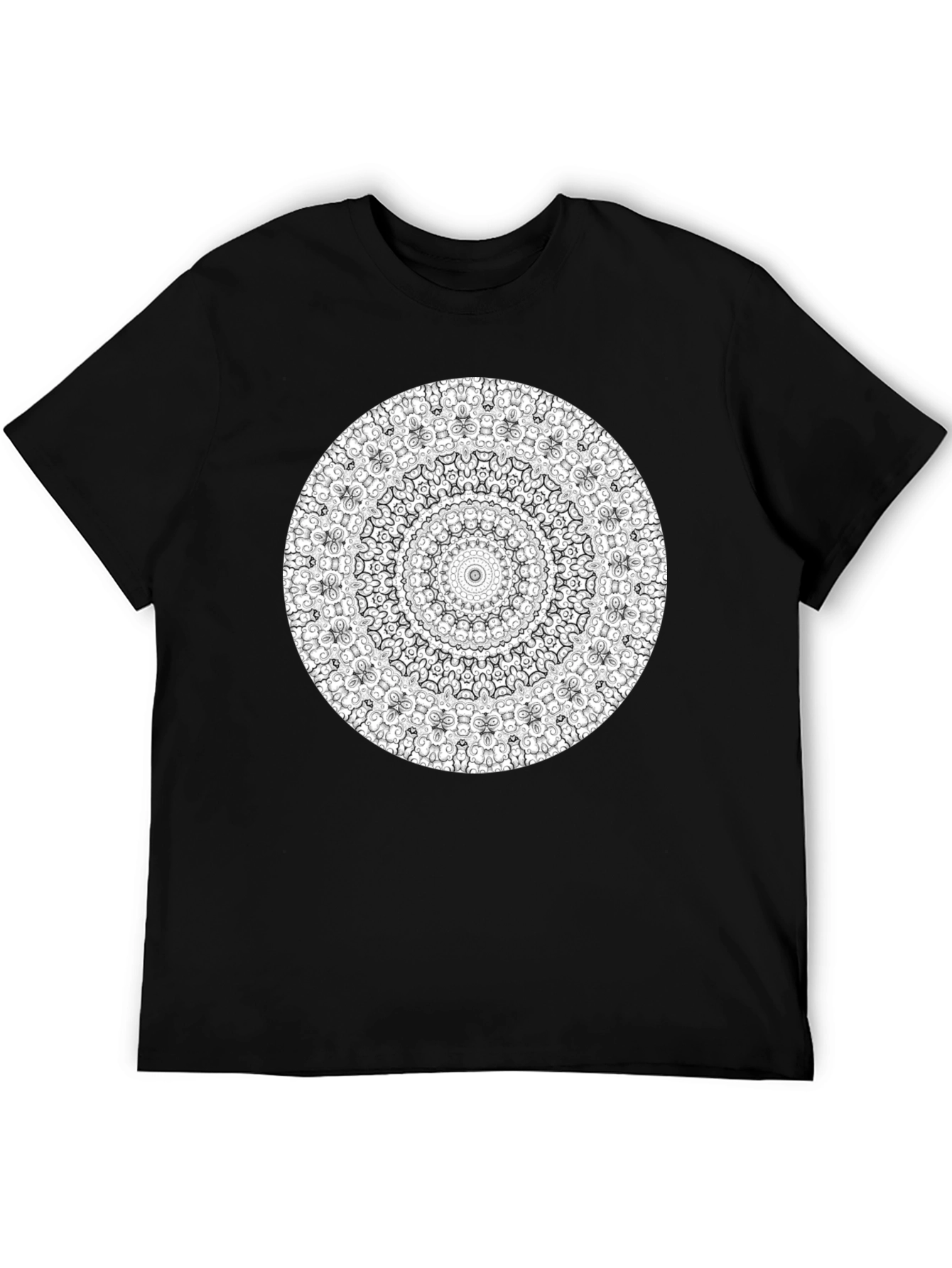 Mandala Graphic T-Shirt - Artistic Black Tee