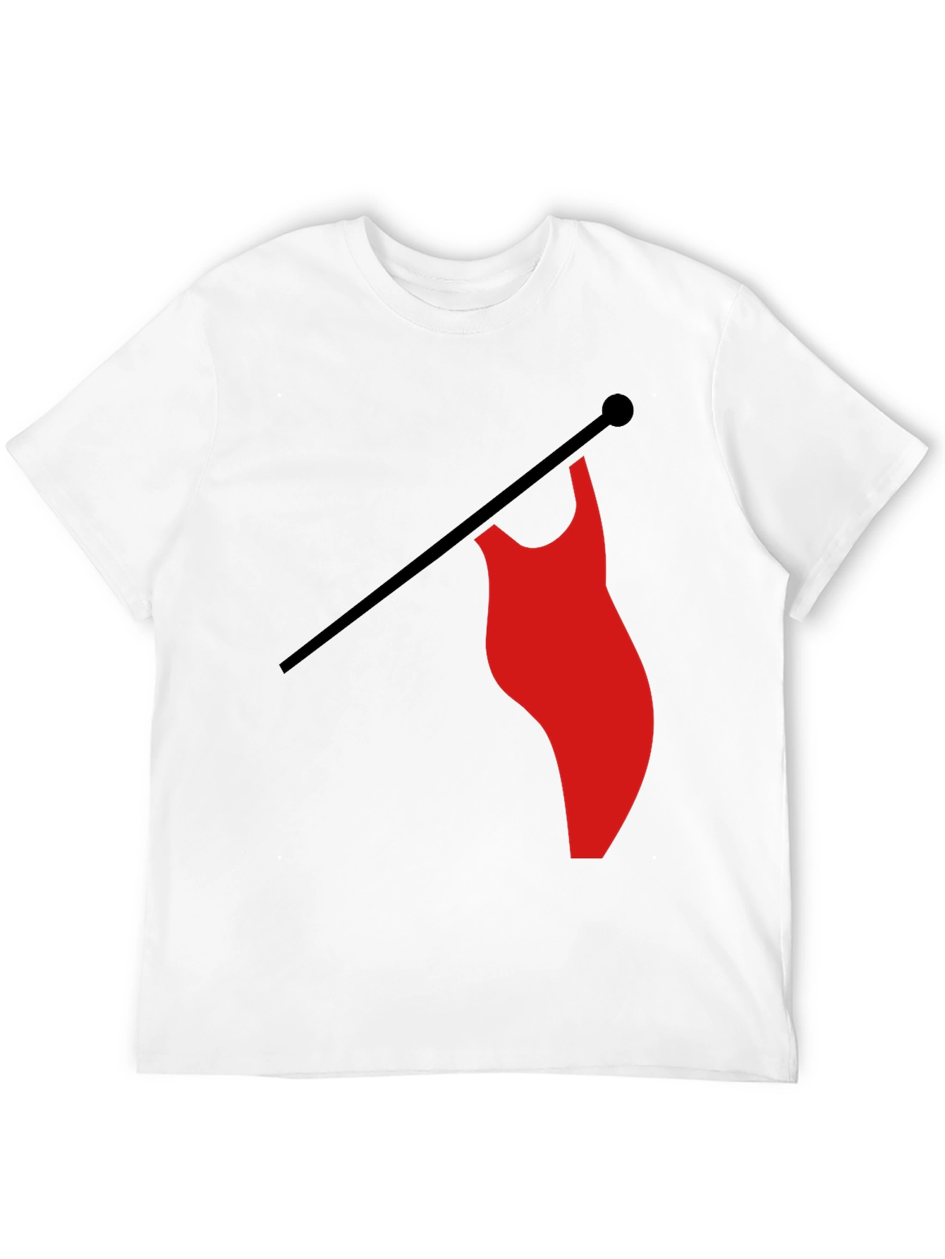 Red Flag Graphic Black T-Shirt Casual