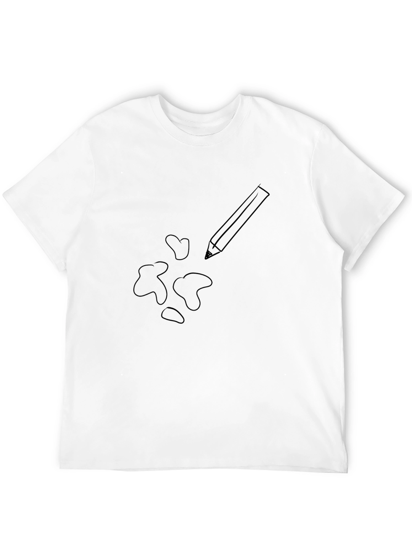 Pencil Sketch Tee - Black Casual T-Shirt