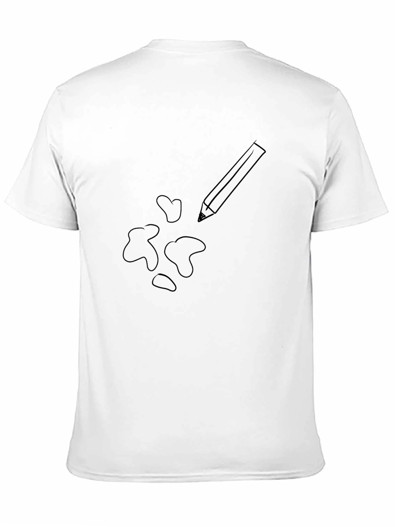 Pencil Sketch Tee - Black Casual T-Shirt