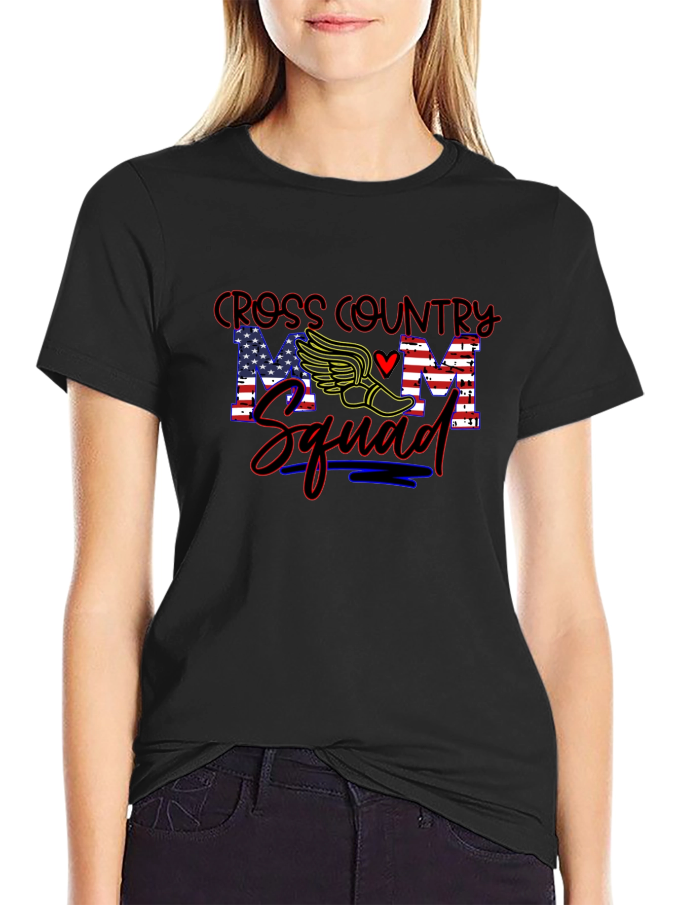 Cross Country Mom Squad Graphic T-Shirt