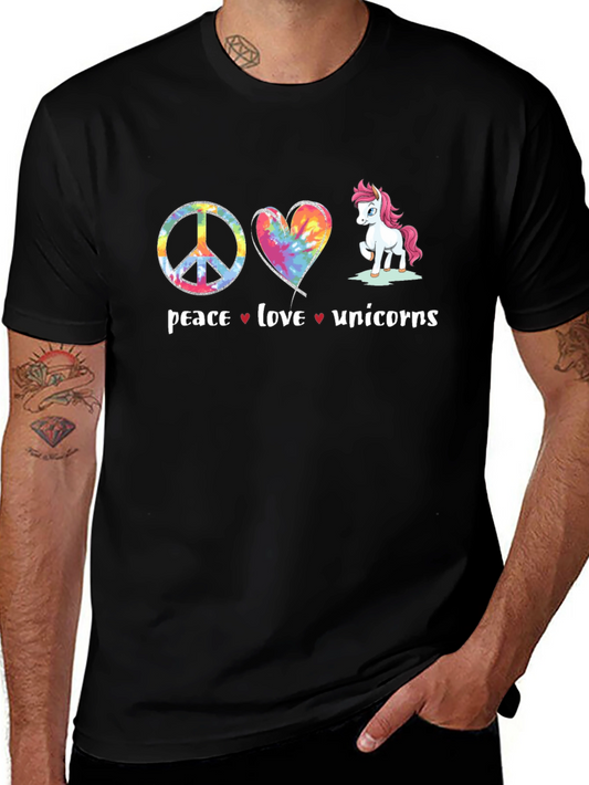 Peace Love Unicorns Graphic Tee