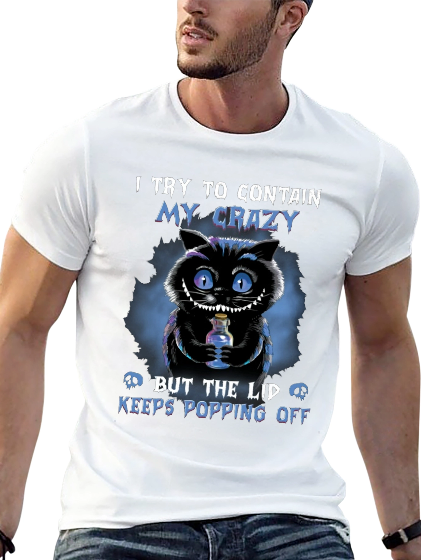 Crazy Cheshire Cat Graphic T-Shirt