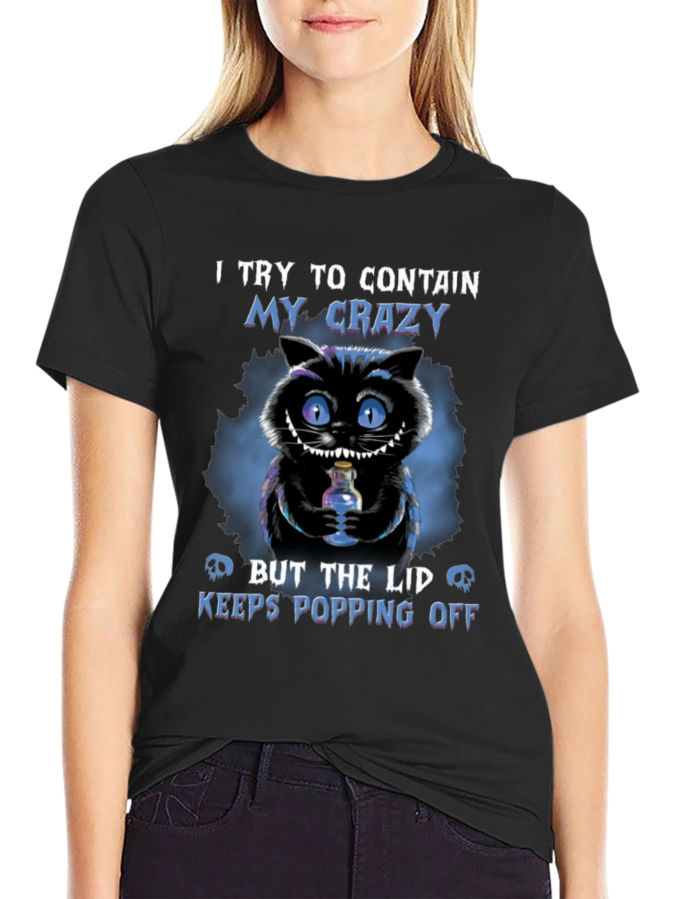 Crazy Cheshire Cat Graphic T-Shirt