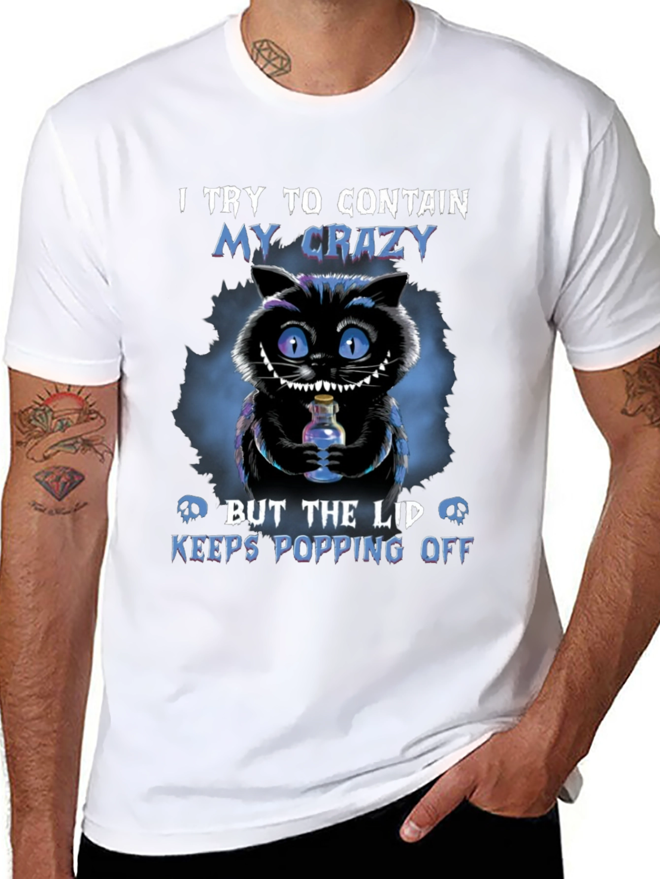 Crazy Cheshire Cat Graphic T-Shirt