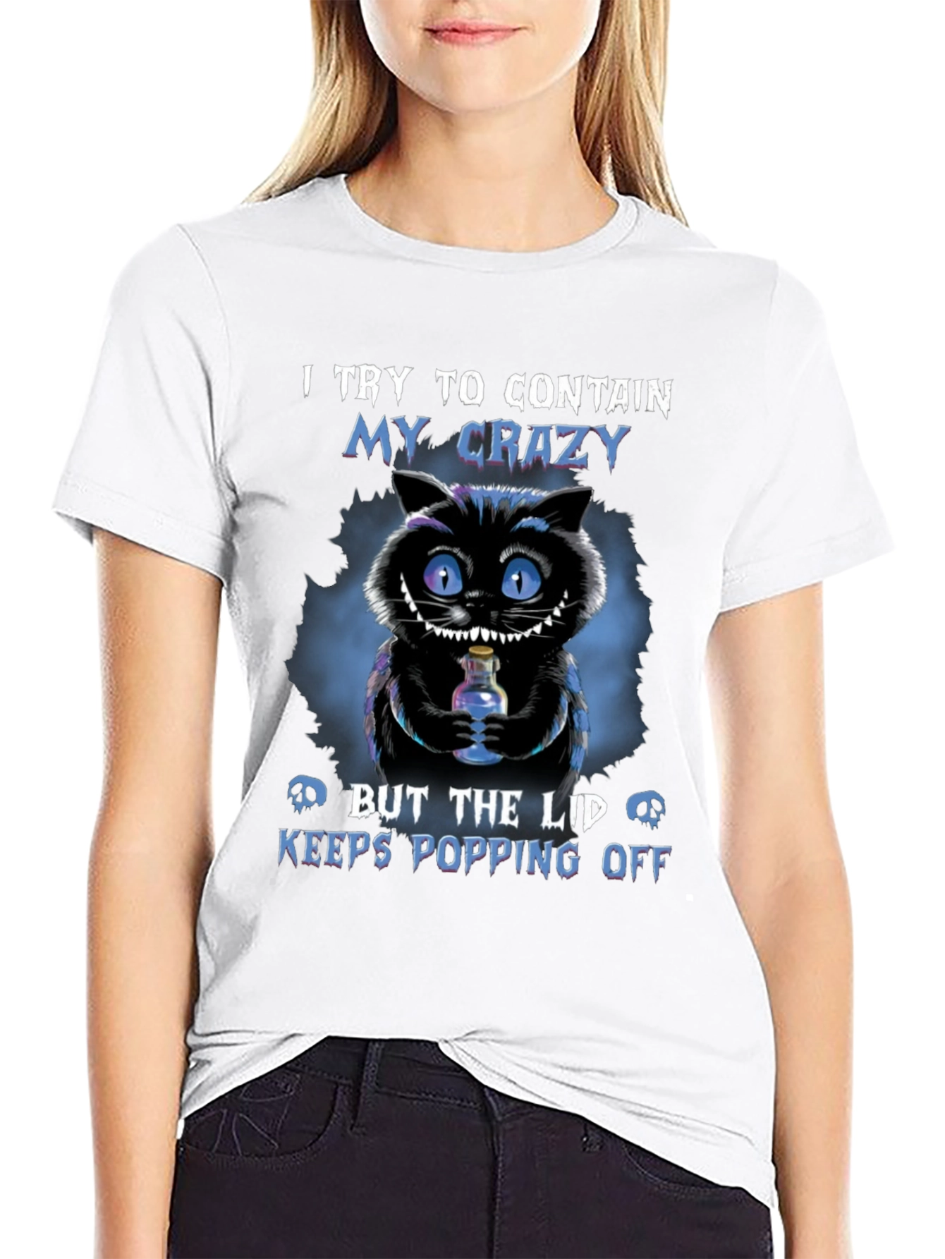 Crazy Cheshire Cat Graphic T-Shirt