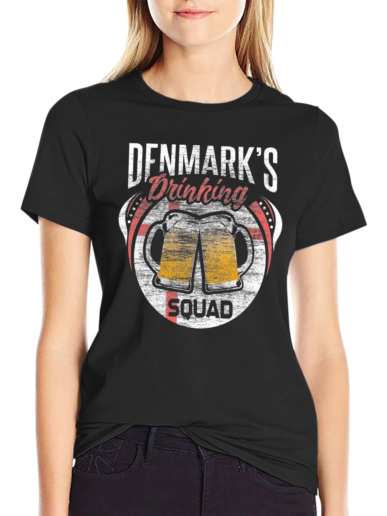 Denmark Drinking Squad Tee - Perfect Party Shirt
