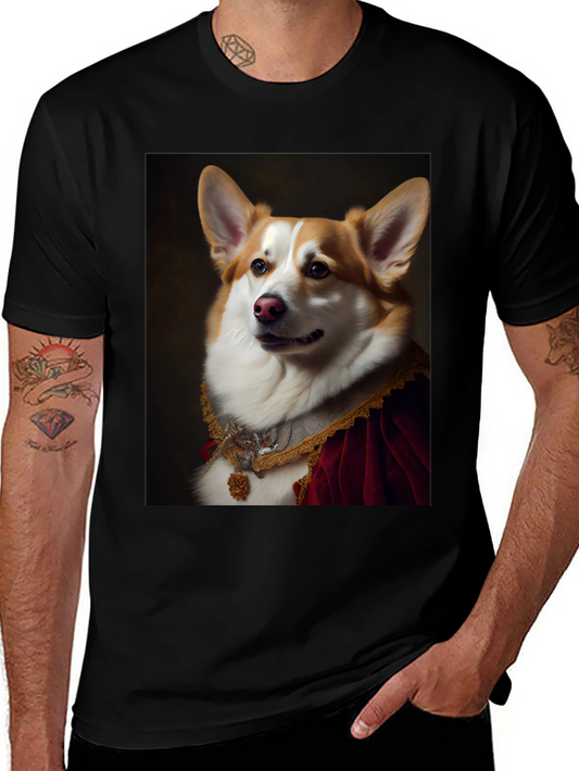 Corgi Royalty T-Shirt - Unique Dog Portrait Tee