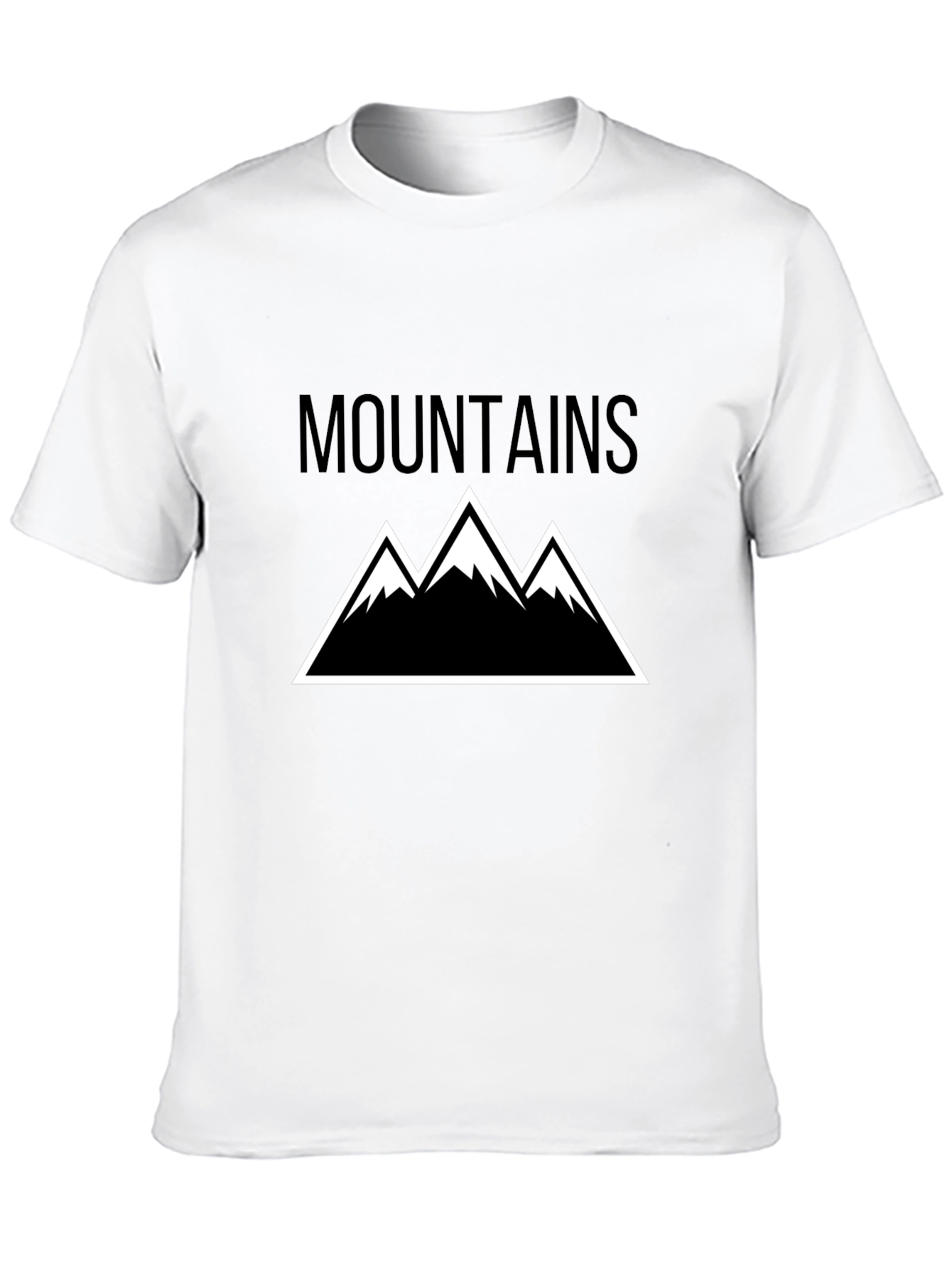 Mountains Graphic Tee - Black Short Sleeve T-Shirt