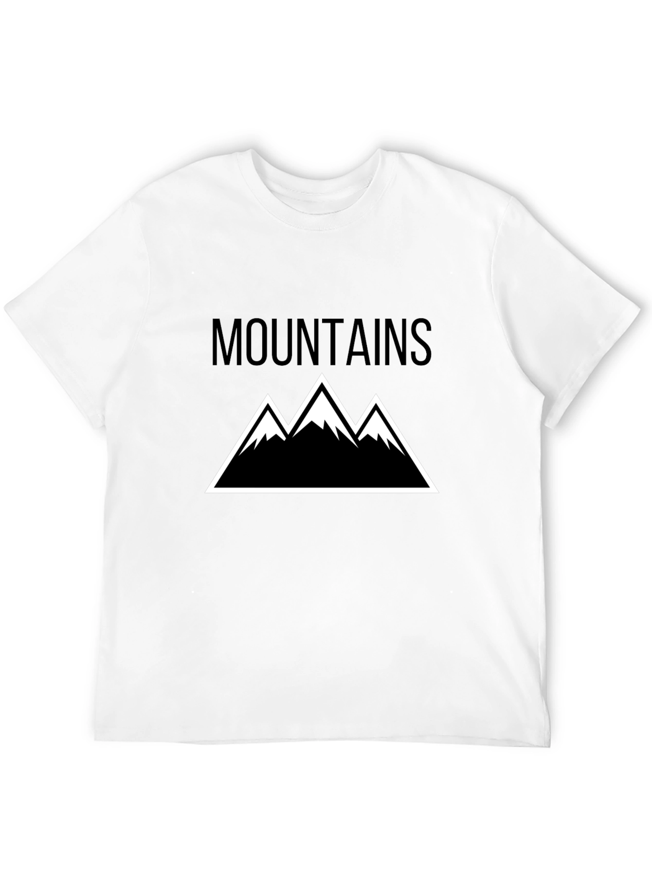 Mountains Graphic Tee - Black Short Sleeve T-Shirt